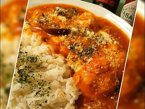 完熟トマト de 鶏むね肉のトマト煮❗️